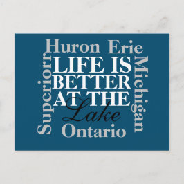 La vida es mejor en la postal del lago