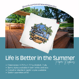 La vida es mejor en la servilleta de papel de vera