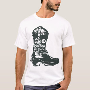 La vida es mejor en las camisetas de los hombres d