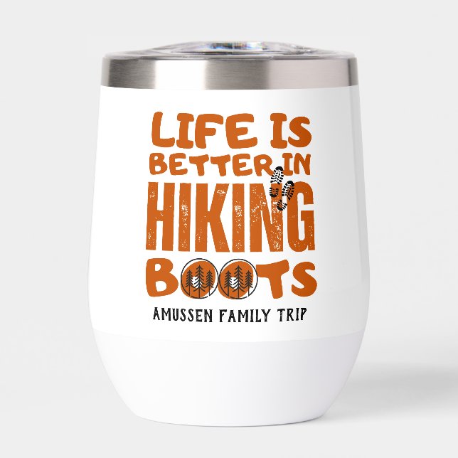 La Vida Es Mejor En Los Boots De Senderismo (Frente)