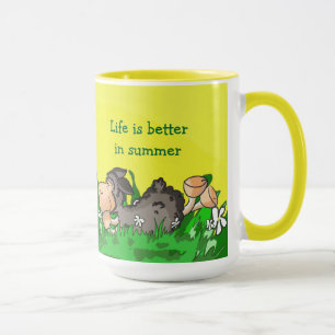 La vida es mejor en taza del verano