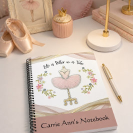 La vida es mejor en un cuaderno personalizado de T