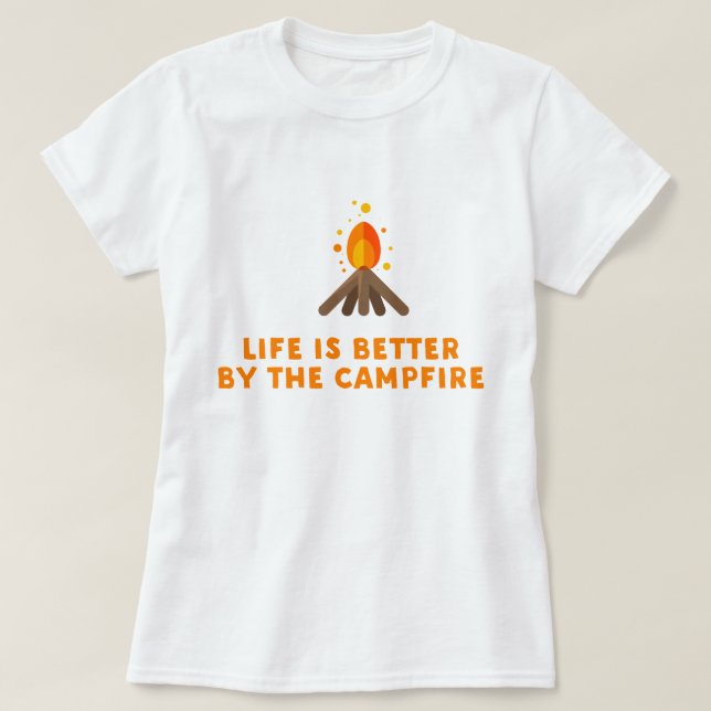 La vida es mejor por la camisa de la hoguera (Diseño del anverso)
