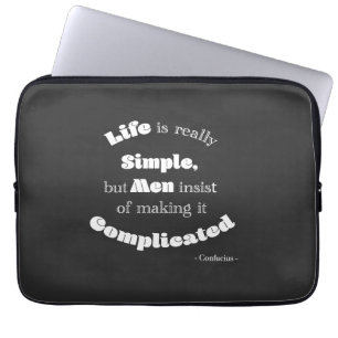La vida es muy simple...Confucio - Bolsa para port