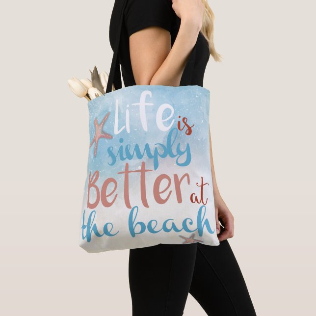 La Vida Es Simplemente Mejor En La Playa | Bolsa d (Detalle)