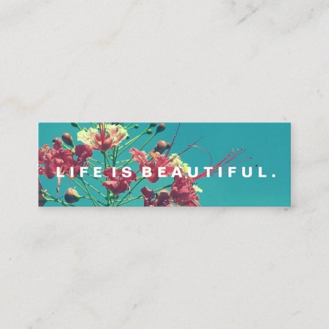 La vida es tarjeta hermosa del desafío de la (Anverso)