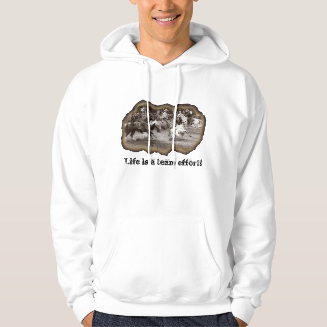 ¡La vida es un esfuerzo del equipo! Sudadera con (Anverso)
