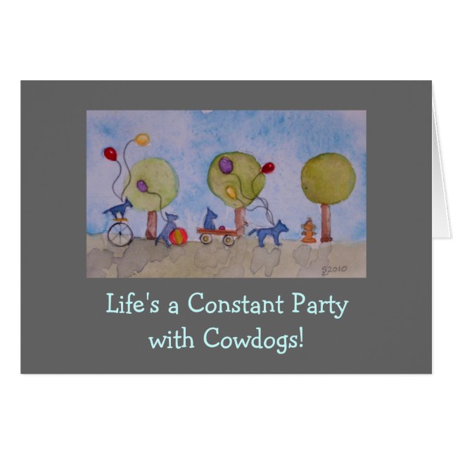 la vida es un fiesta, vida es una vaca constante (Anverso (Horizontal))