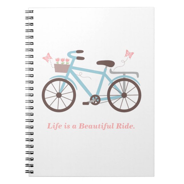 La vida es un hermoso viaje Cuaderno de bicicleta  (Frente)