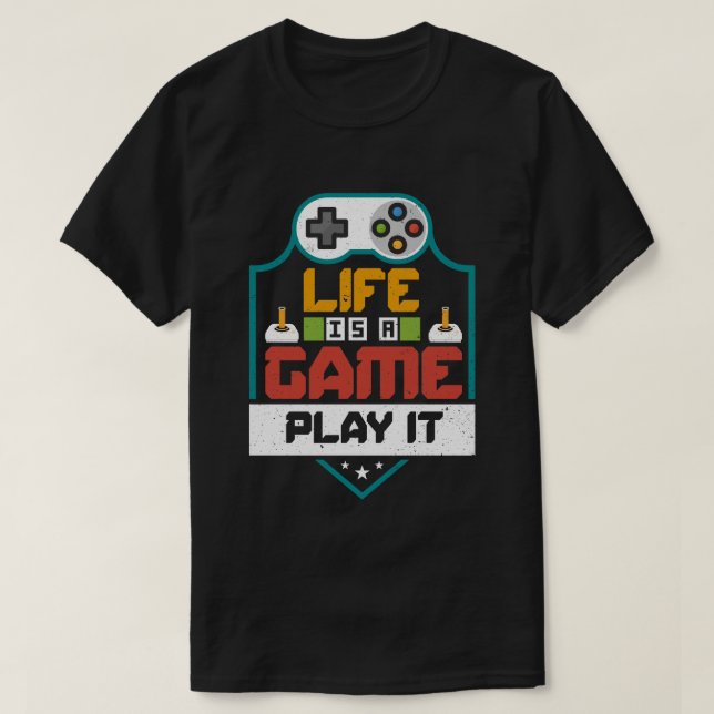 La vida es un juego Jugar a la camiseta (Diseño del anverso)