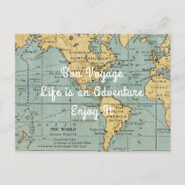 La vida es un mapa de la aventura | Tarjetas Posta