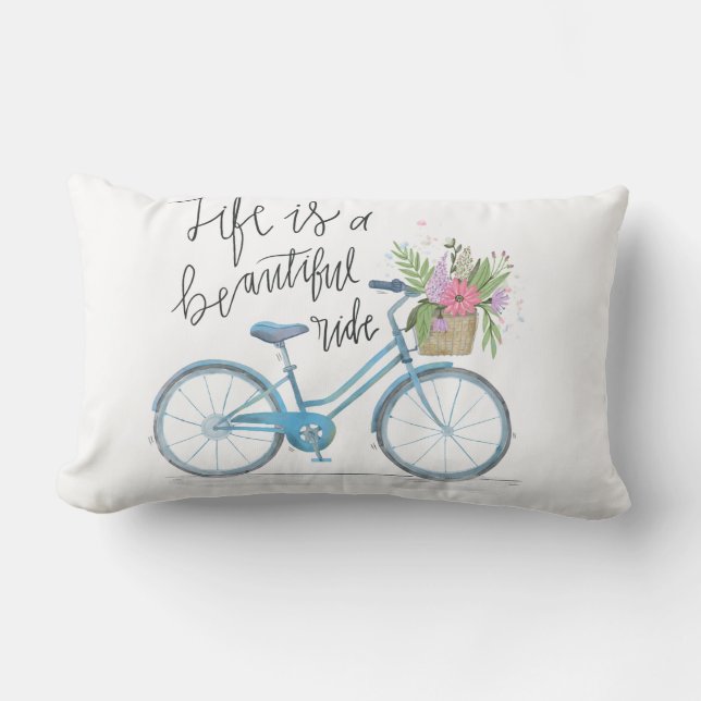 La vida es un paseo hermoso, almohada del acento (Anverso)