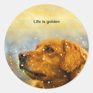 la vida es un pegatina de recuperación dorado.