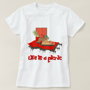 La vida es un picnic... para camiseta básica de A