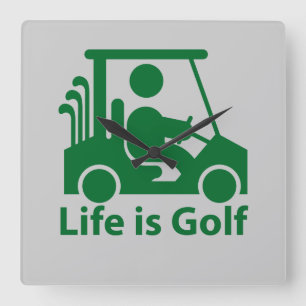 La vida es un reloj de pared de golf