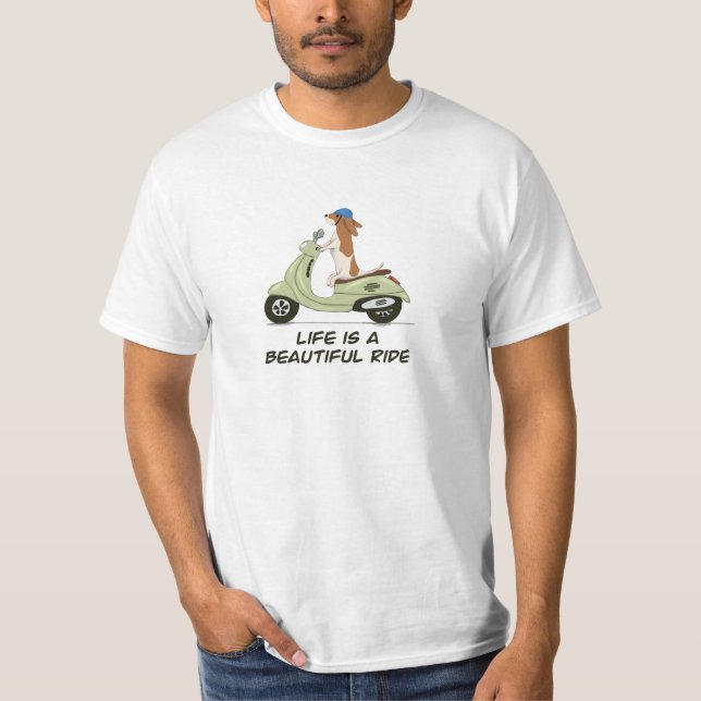 La vida es un viaje hermoso - Perro en la camiseta (Anverso)