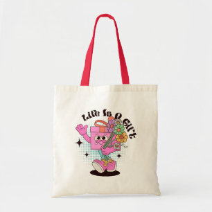 La vida es una bolsa de regalo de diseño retro