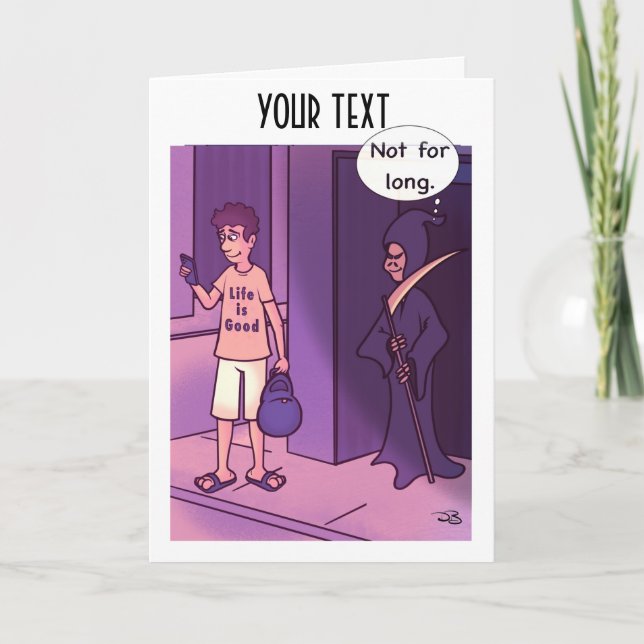 La vida es una buena tarjeta de felicitación plega (Anverso)