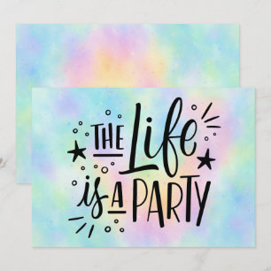 "La vida es una fiesta" Invitación de celebración