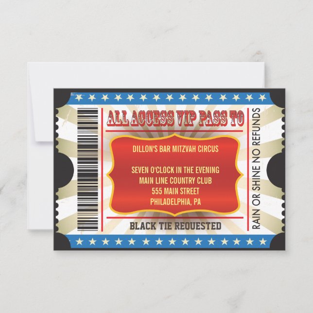 La VIDA ES una invitación de Mitzvah de la barra (Anverso)