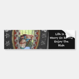 La Vida Es Una Pegatina De Merry Go Round Bumper