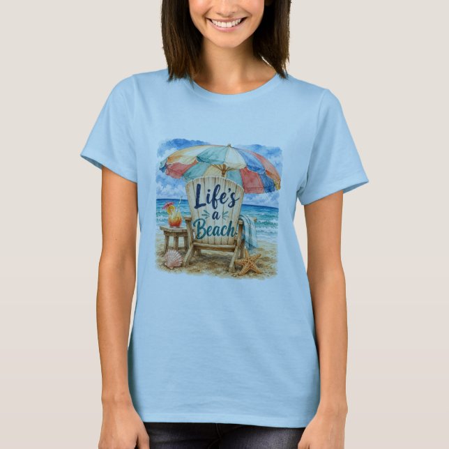 La vida es una playa - Camiseta (Anverso)