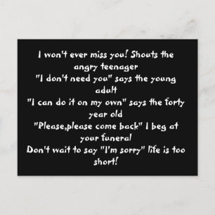 la vida es una postal corta