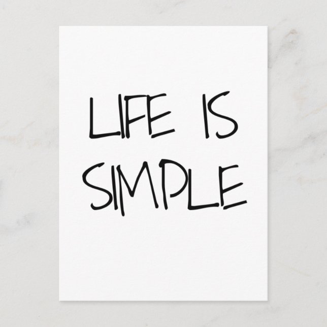 La vida es una postal Inspiradora simple (Anverso)