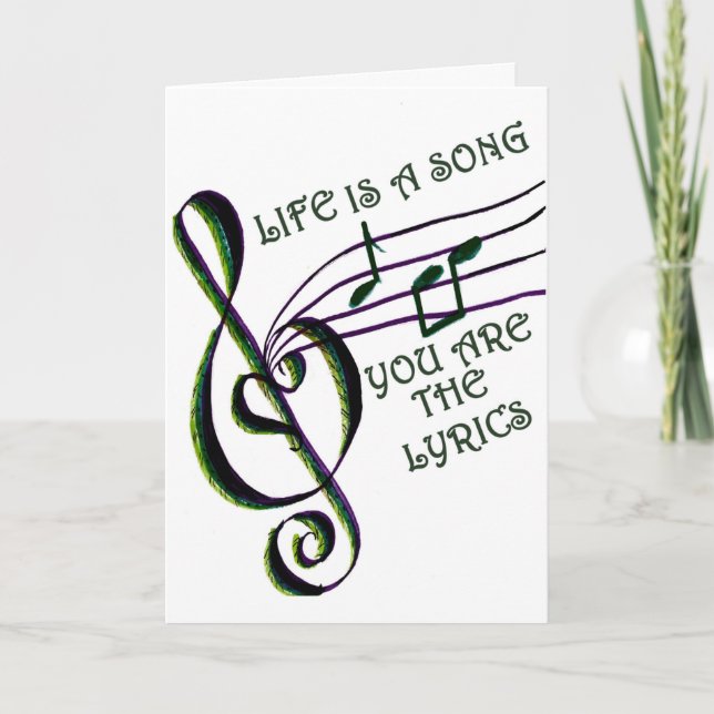 LA VIDA ES UNA TARJETA DE CANCIÓN (Anverso)