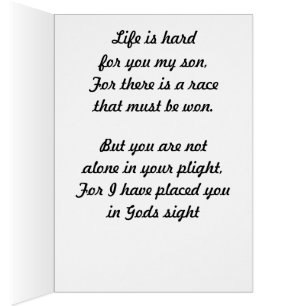 LA VIDA ES UNA tarjeta DE HIJO DURO