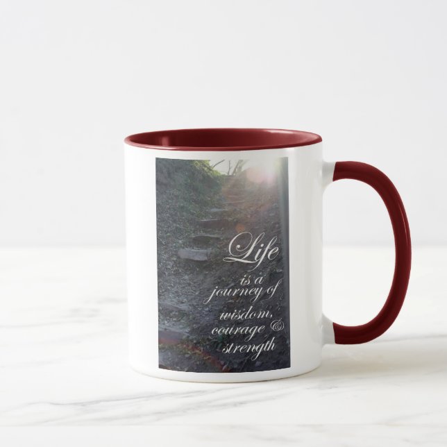 La vida es una taza de café inspiradora de la cita (Derecha)