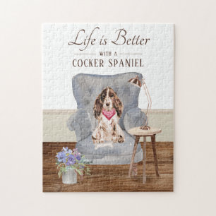 La Vida Está Con Un Puzzle De Cocker Spaniel Jigsa
