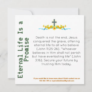 La vida eterna es una carta de prueba de promesas