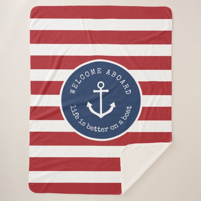 La vida náutica es mejor en una manta de barco Gra (Anverso)