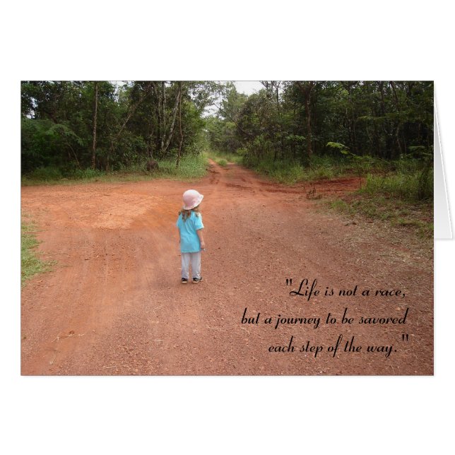 "La vida no es una raza..." (Anverso (Horizontal))