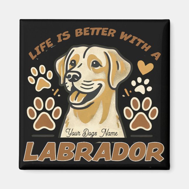 La vida personalizada es mejor con un imán labrado (Frente)