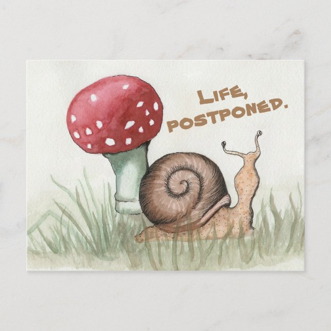 La vida, postal de caracol pospuesta (Anverso)