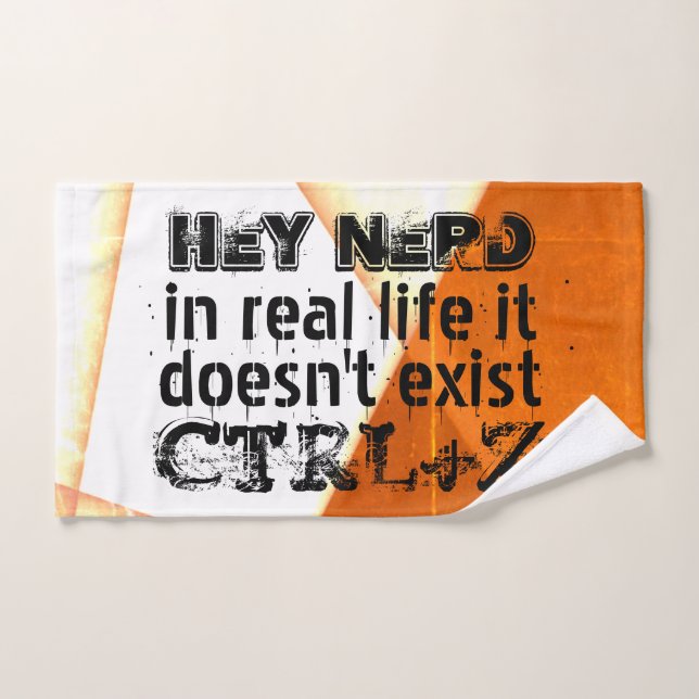 La vida real no hay deshacer, versión nerd - naran (Toalla de mano)