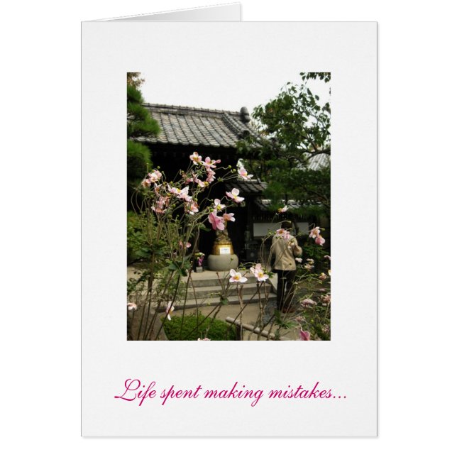 La vida se pasó cometiendo errores... (Frente)