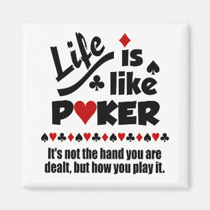 La vida tiene gusto del imán del póker
