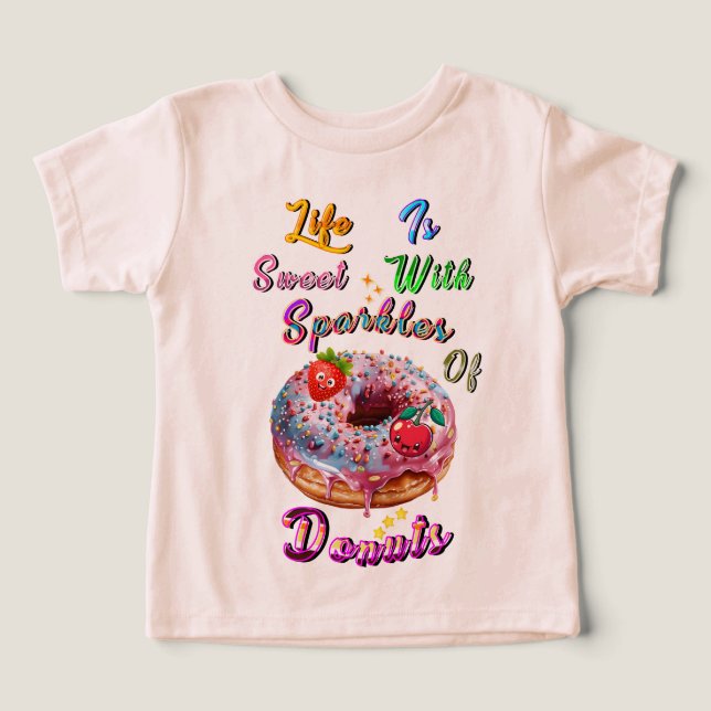 La vida Tri-blend es dulce con destellos de donas (Diseño delantero )