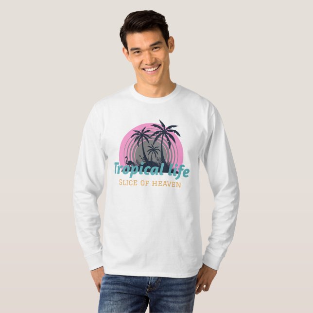 La vida tropical es parte de la camiseta del cielo (Anverso completo)