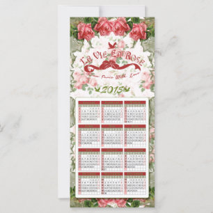La Vie En Rosa - Calendario, postal, marcador