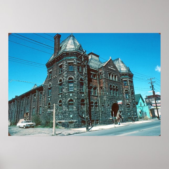 La vieja armería Wilkes-Barre Pa. Póster (Frente)