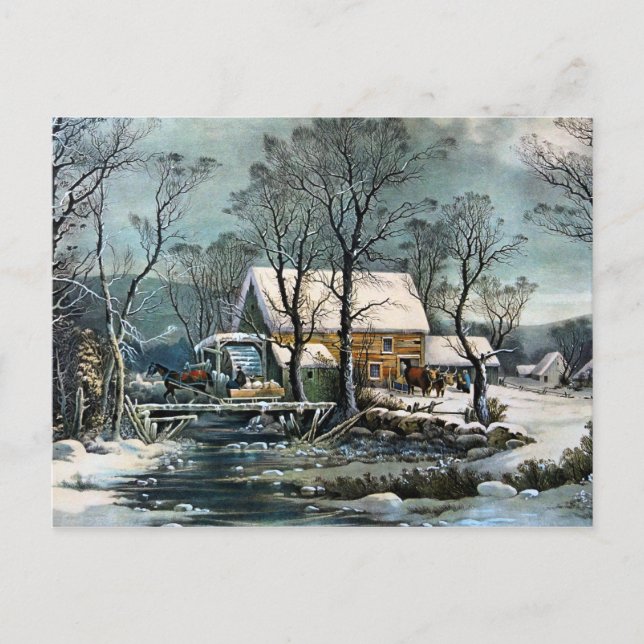 La vieja postal de Grist Mill (Anverso)