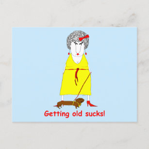 La vieja postal de la vieja mujer cangrejo