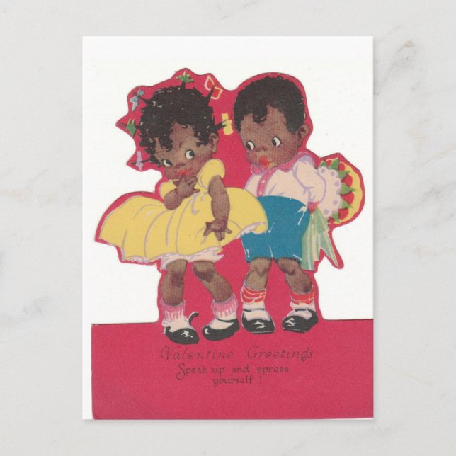 La vieja postal de San Valentín afroamericano (Anverso)