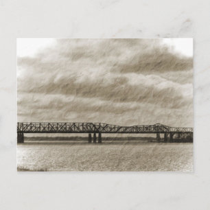 La vieja postal del puente de Memphis