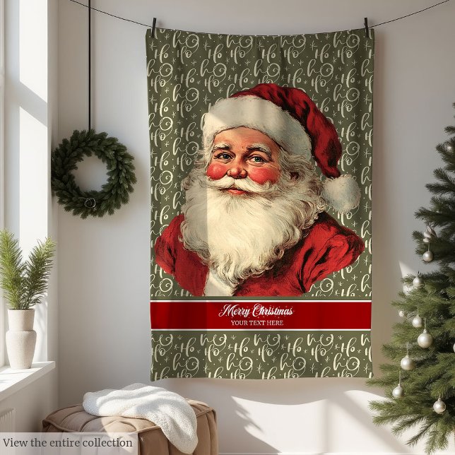 La vieja y acogedora manta de Santa Throw (Cozy Old Fashioned Santa Throw Blanket)