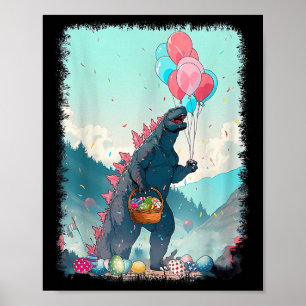 La vintage Kaiju del Día de Pascua Kaiju arte japo